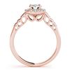 Image 4 : 1.96 CTW Certified VS/SI Diamond 2Pc Wedding Set Solitaire Halo 14K Rose Gold - REF-428W2F - 31260