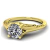 Image 2 : 1 CTW Solitaire Certified VS/SI Diamond Ring 14K Yellow Gold - REF-278X4T - 38543