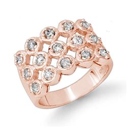 1.0 CTW Certified VS/SI Diamond Ring 14K Rose Gold - REF-99Y3K - 14046