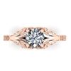 Image 1 : 1 CTW Solitaire Certified VS/SI Diamond Ring 14K Rose Gold - REF-289A6X - 38539