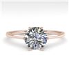 Image 1 : 1.01 CTW VS/SI Diamond Solitaire Engagement Ring 18K Rose Gold - REF-286Y3K - 35888