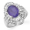 Image 1 : 5.20 CTW Tanzanite & Diamond Ring 18K White Gold - REF-207A8X - 14430