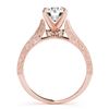Image 4 : 1.7 CTW Certified VS/SI Diamond Solitaire 2Pc Wedding Set Antique 14K Rose Gold - REF-432Y2K - 31509