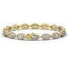 Image 2 : 12.16 CTW Marquise Diamond Designer Bracelet 18K Yellow Gold - REF-2256H2A - 42745
