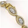 Image 4 : 12.16 CTW Marquise Diamond Designer Bracelet 18K Yellow Gold - REF-2256H2A - 42745