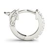 Image 4 : 0.25 CTW Diamond VS/SI Certified Hoop Earrings 14K White Gold - REF-27W3F - 29206