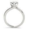 Image 2 : 0.5 CTW Certified VS/SI Diamond Bypass Solitaire Ring 18K White Gold - REF-96H8A - 27657