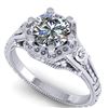 Image 5 : 1 CTW Solitaire Certified VS/SI Diamond Ring 14K White Gold - REF-287H3A - 38529