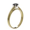 Image 4 : 0.50 CTW Fancy Black VS Diamond Solitaire Engagement Ring 10K Yellow Gold - REF-19W3F - 32957