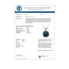 Image 3 : 2 CTW Certified Intense Blue SI Diamond Solitaire Necklace 10K White Gold - REF-343W2F - 33236