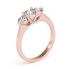 Image 4 : 1 CTW Certified VS/SI Diamond 3 Stone Solitaire Ring 18K Rose Gold - REF-158W4F - 28012