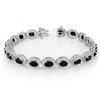 Image 1 : 12.0 CTW Blue Sapphire Bracelet 18K White Gold - REF-138W5F - 11761