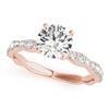 Image 2 : 1.15 CTW Certified VS/SI Diamond Solitaire Ring 18K Rose Gold - REF-186A9X - 27475