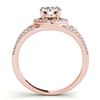 Image 5 : 1.15 CTW Certified VS/SI Diamond Solitaire Halo Ring 18K Rose Gold - REF-218Y2K - 26743