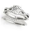 Image 1 : 1.5 CTW Certified VS/SI Diamond Solitaire 2Pc Wedding Set 14K White Gold - REF-378X2T - 31889