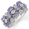 Image 1 : 2.20 CTW Tanzanite & Diamond Ring 10K White Gold - REF-49T8M - 11247