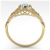 Image 4 : 0.50 CTW VS/SI Diamond Solitaire Engagement Ring 18K Yellow Gold - REF-104W8F - 36016