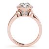 Image 5 : 1.5 CTW Certified VS/SI Diamond Solitaire Halo Ring 18K Rose Gold - REF-404W4F - 26890