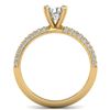 Image 4 : 1.4 CTW Certified VS/SI Diamond Solitaire Art Deco Micro Ring 14K Yellow Gold - REF-206X2T - 30413