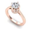 Image 1 : 1.5 CTW VS/SI Diamond Art Deco Ring 18K Rose Gold - REF-399H3A - 36831