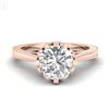 Image 2 : 1.5 CTW VS/SI Diamond Art Deco Ring 18K Rose Gold - REF-399H3A - 36831
