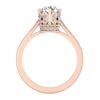 Image 4 : 1.5 CTW VS/SI Diamond Art Deco Ring 18K Rose Gold - REF-399H3A - 36831
