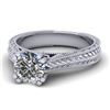 Image 2 : 1.06 CTW Solitaire Certified VS/SI Diamond Ring 14K White Gold - REF-286M6H - 38535