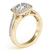 Image 4 : 0.85 CTW Certified VS/SI Diamond Solitaire Halo Ring 18K Yellow Gold - REF-147M3H - 26840