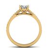 Image 4 : 1.01 CTW Certified VS/SI Diamond Solitaire Art Deco Ring 14K Yellow Gold - REF-176X5T - 30383