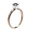 Image 4 : 0.55 CTW Certified Intense Blue SI Diamond Solitaire Engagement Ring 10K Rose Gold - REF-58Y2K - 363