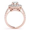 Image 2 : 1.5 CTW Certified VS/SI Diamond Solitaire Halo Ring 18K Rose Gold - REF-180X2T - 26492