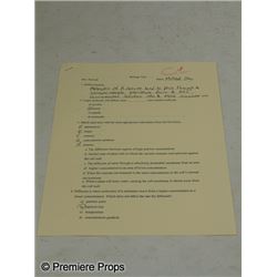 The Blind Side Michael (Quinton Aaron) Biology Test Movie Props