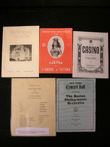 Vintage Theatrical Programs