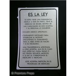 Halloween 2 Hospital Sign Movie Props