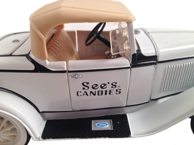 ERTL 1930 Ford Model A Roadster Bank - See's Candies