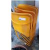 Image 2 : 4 YELLOW FOLDING CHAIRS