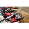 Image 2 : 2 RESPIRATORS, TOW MIRRORS, SOLAR LIGHT, RADIO, JUMPER CABLES, HARNESS, AND GAS PUMPS