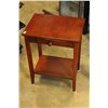 Image 1 : CHERRY FINISH ONE DRAWER TELEPHONE TABLE