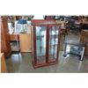Image 1 : MAHOGANY BEVELLED GLASS DOOR DISPLAY CABINET