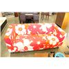 Image 2 : RED ORANGE AND WHITE SOFA