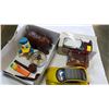 Image 2 : BOX OF COLLECTIBLE PIPES FIGURES AND TWO DIE CAST VEHICLES