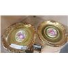Image 2 : PAIR OF GILT FRAMED HANDPAINTED ON PORCELAIN LOVE STORY PICTURES