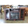 Image 2 : MODERN ENTERTAINMENT STORAGE CABINET WITH BUILT IN ELECTRIC FIREPLACE