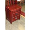 Image 8 : CHERRY FINISH QUEEN SIZE SLEIGH BED FRAME AND TWO 3 DRAWER NIGHTSTANDS