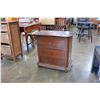 Image 1 : CHERRY FINISH 3 DRAWER NIGHTSTAND