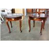Image 2 : PAIR OF MAHOGANY FINISH ENDTABLES