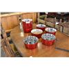 Image 2 : 10 RED GLASS PLANTERS