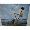 Image 2 : ACRYLIC ON RICE PAPER, LOCATION LOCATION SIGNED BY ARTIST
