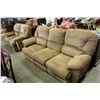 Image 1 : ASHLEY FURNITURE UPHOLSTERED SOFA AND LOVE SEAT - RECLINING