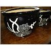 Image 2 : NEW 4 PIECE BLACK PLANTER SET
